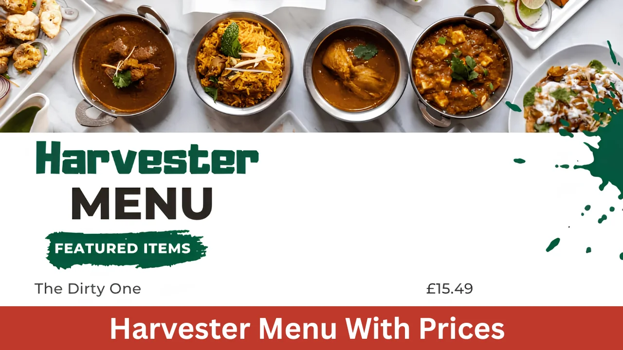 Harvester Menu With Prices