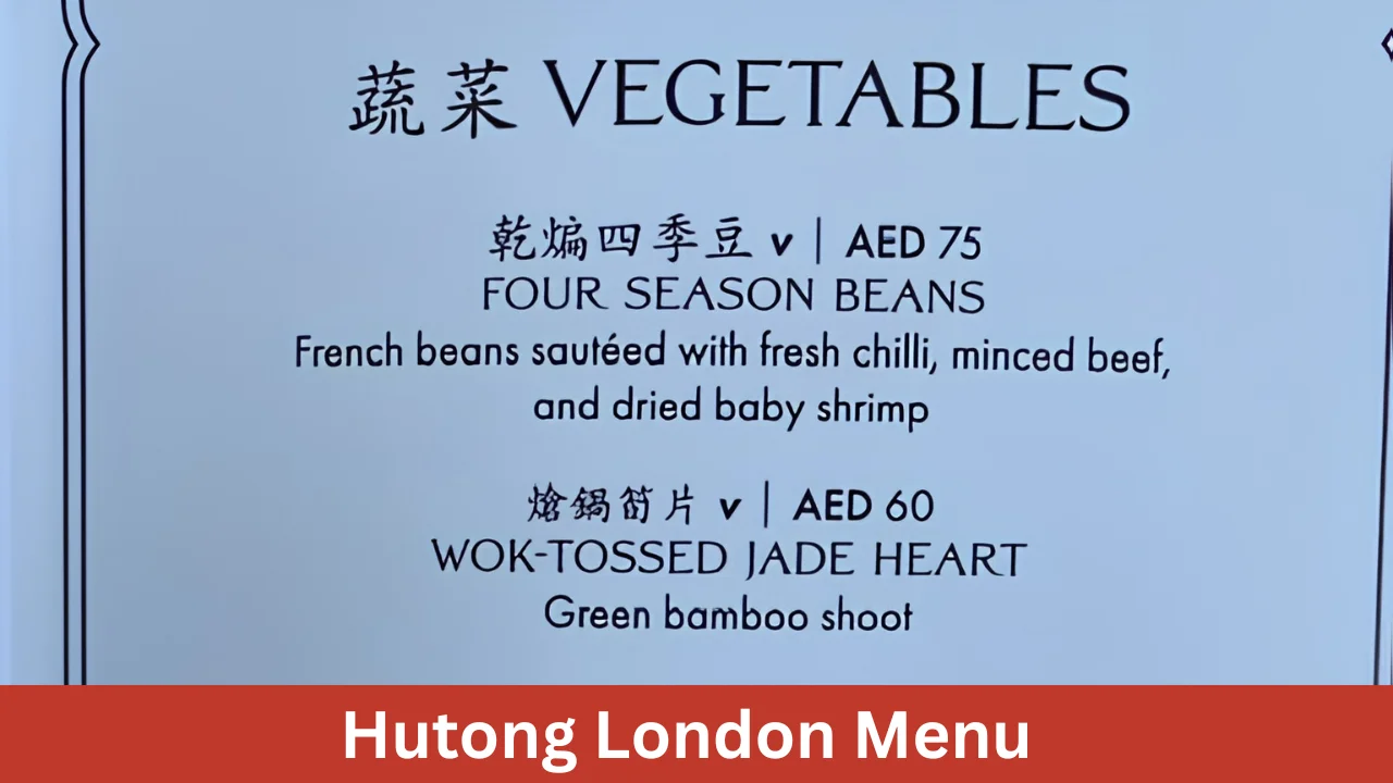 Hutong London Menu