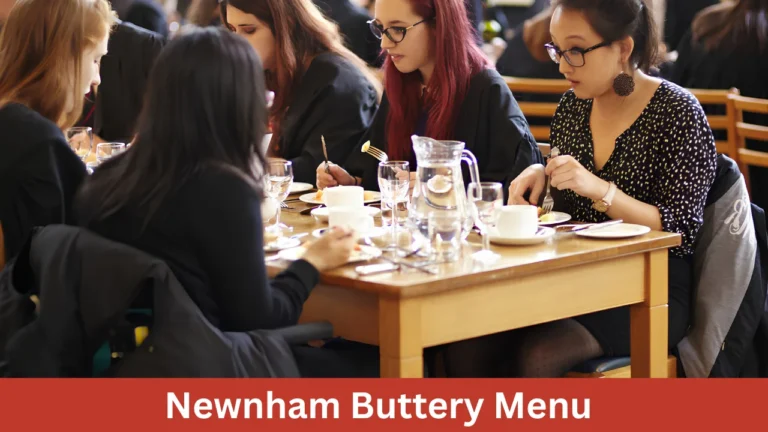Newnham Buttery Menu