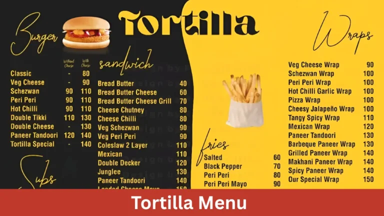 Tortilla Menu