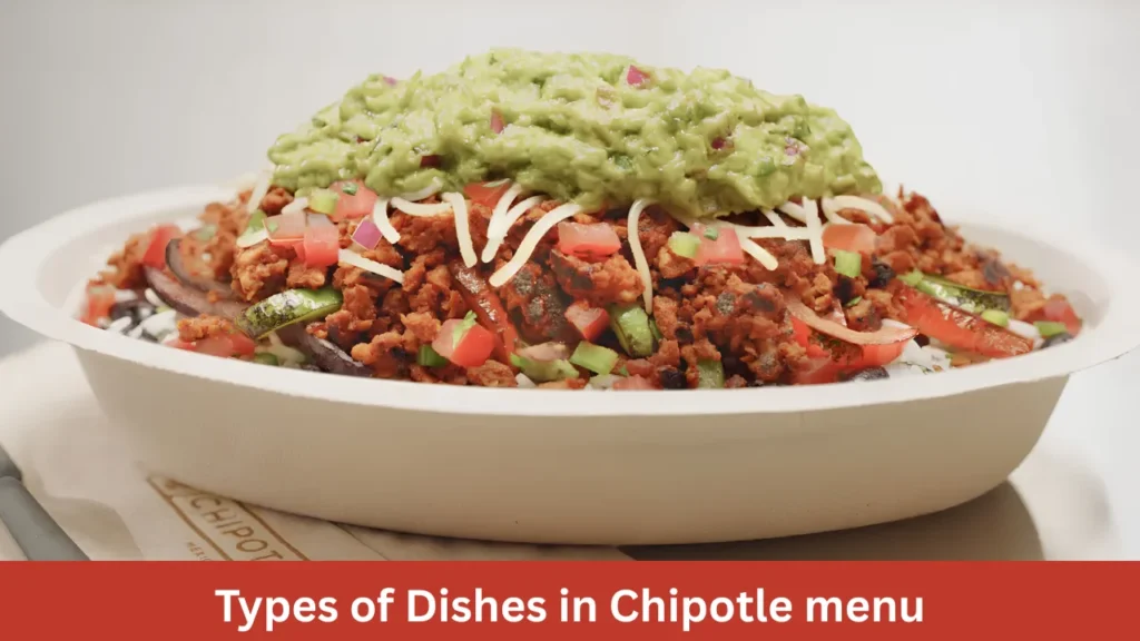 Types of Dishes in Chipotle menu
